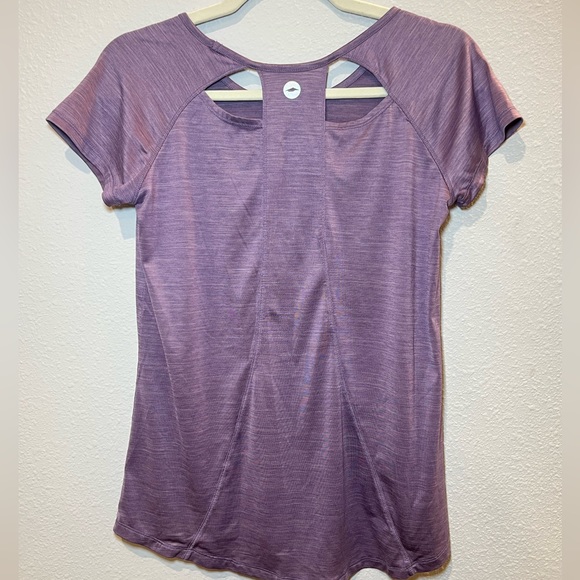 AVIVA Women’s Short Sleeve Lavender Athletic Gym Top Size M - Picture 4 of 8